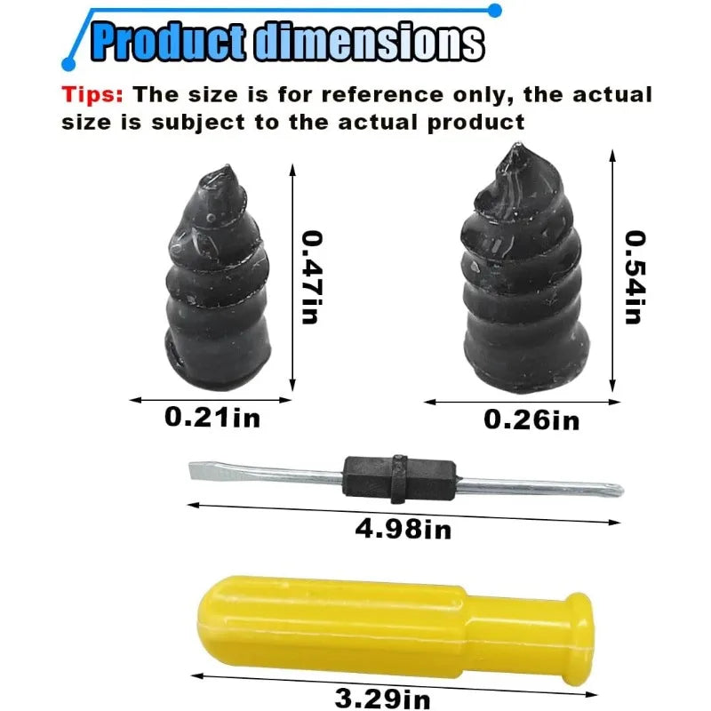 Emergency Tire Puncture Repair Kit for Cars and Motorcycles
