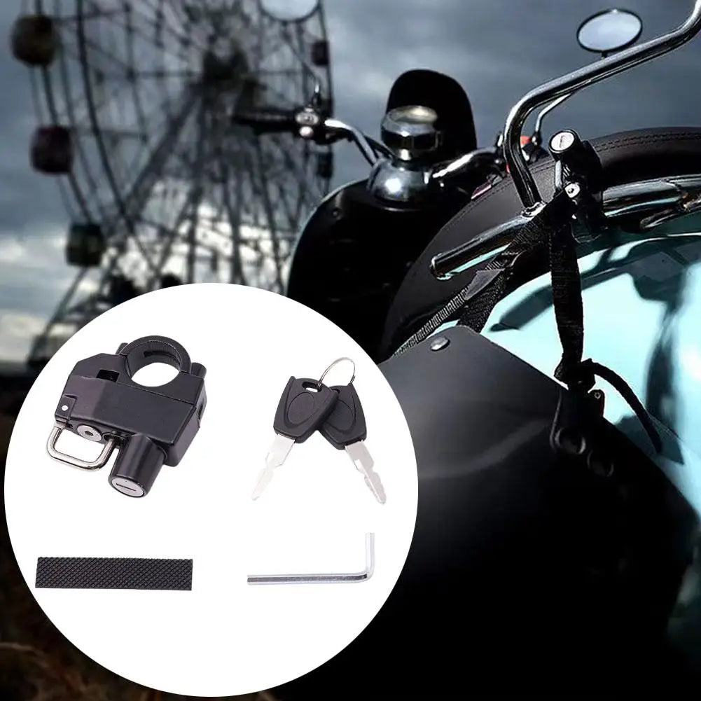 Universal Anti-Theft Motorcycle Helmet Lock for Handlebars - 6