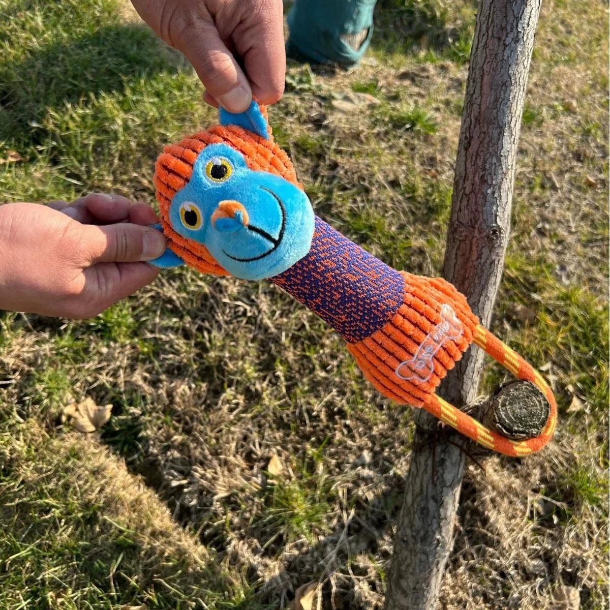 Squeaky Animal Plush Dog Toy for Chewers