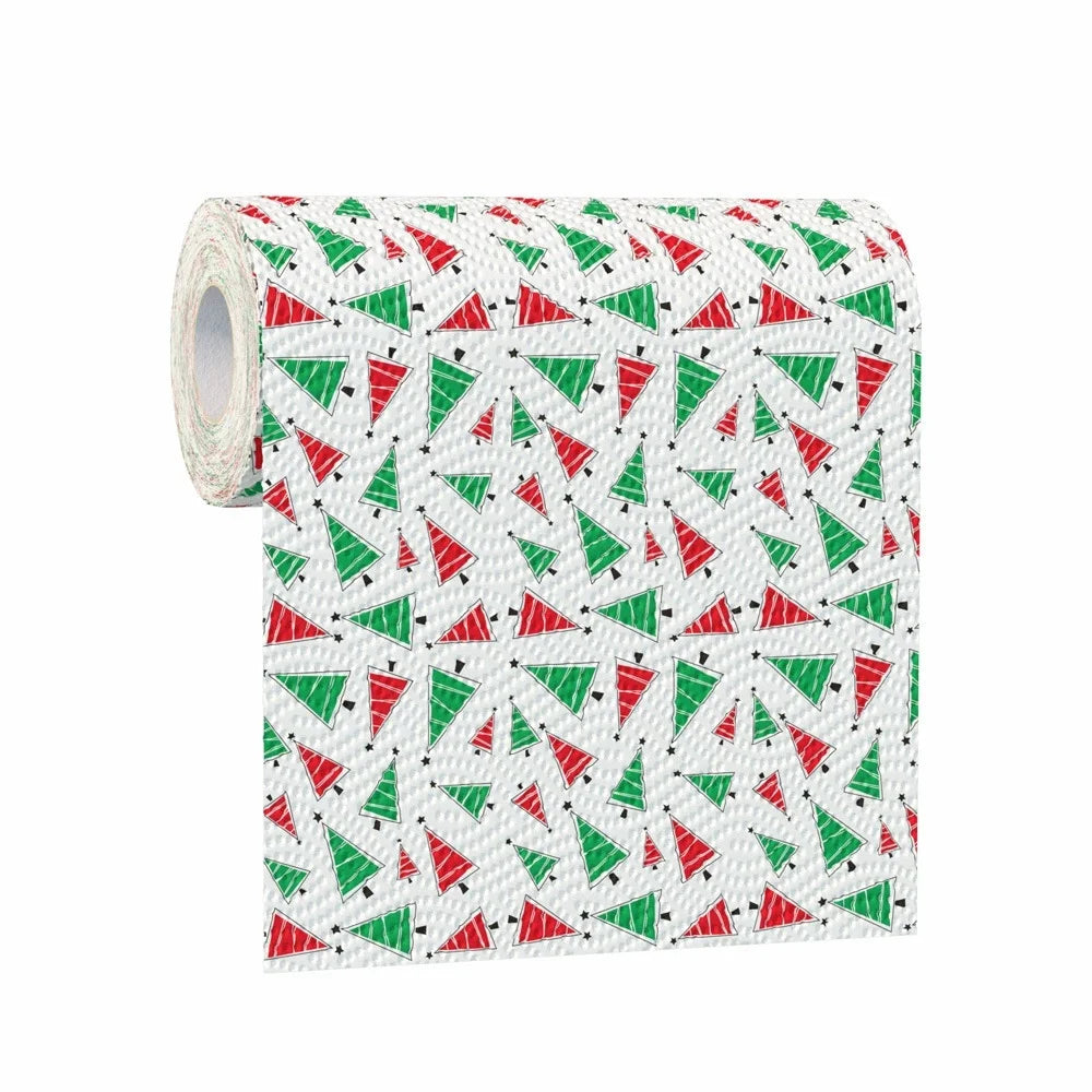 Festive Christmas Patterned Absorbent Kitchen Paper Towels - 19