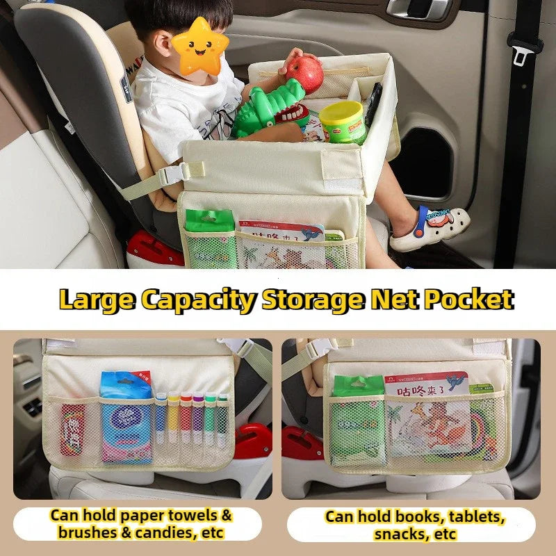 Foldable Kids Car Seat Travel Tray and Activity Table - 2