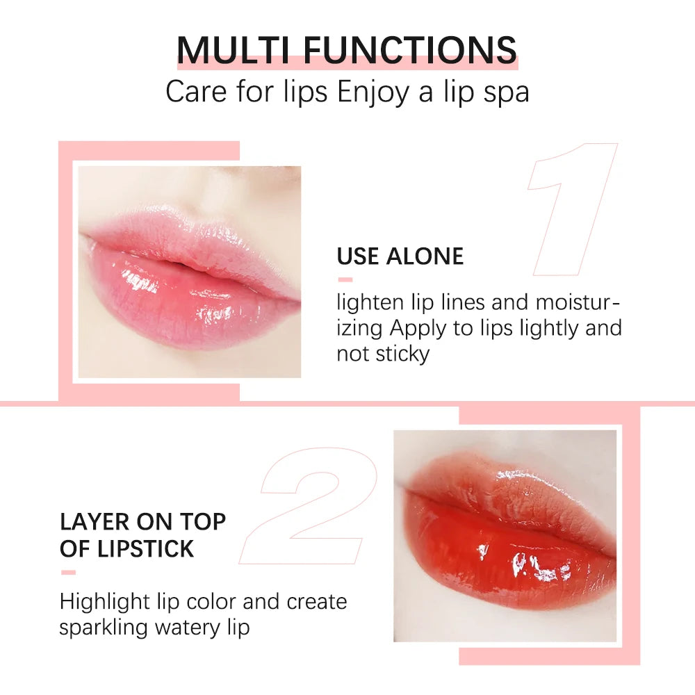 Hydrating Crystal Jelly Lip Glow Oil for Nourished Plump Lips - 5