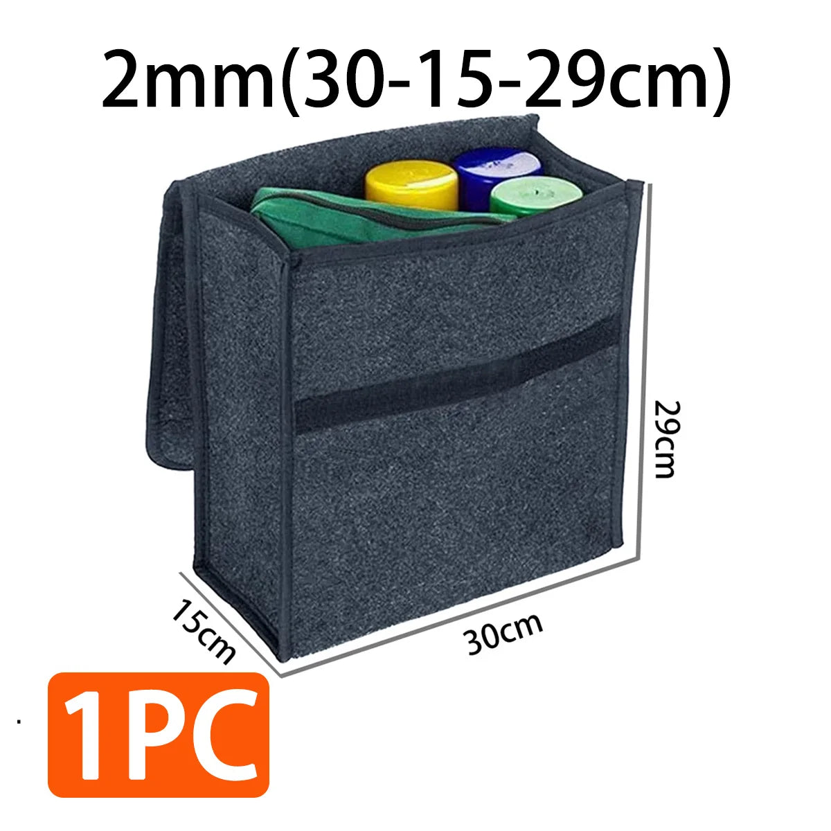 Collapsible Felt Car Trunk Organizer Storage Bag - 10