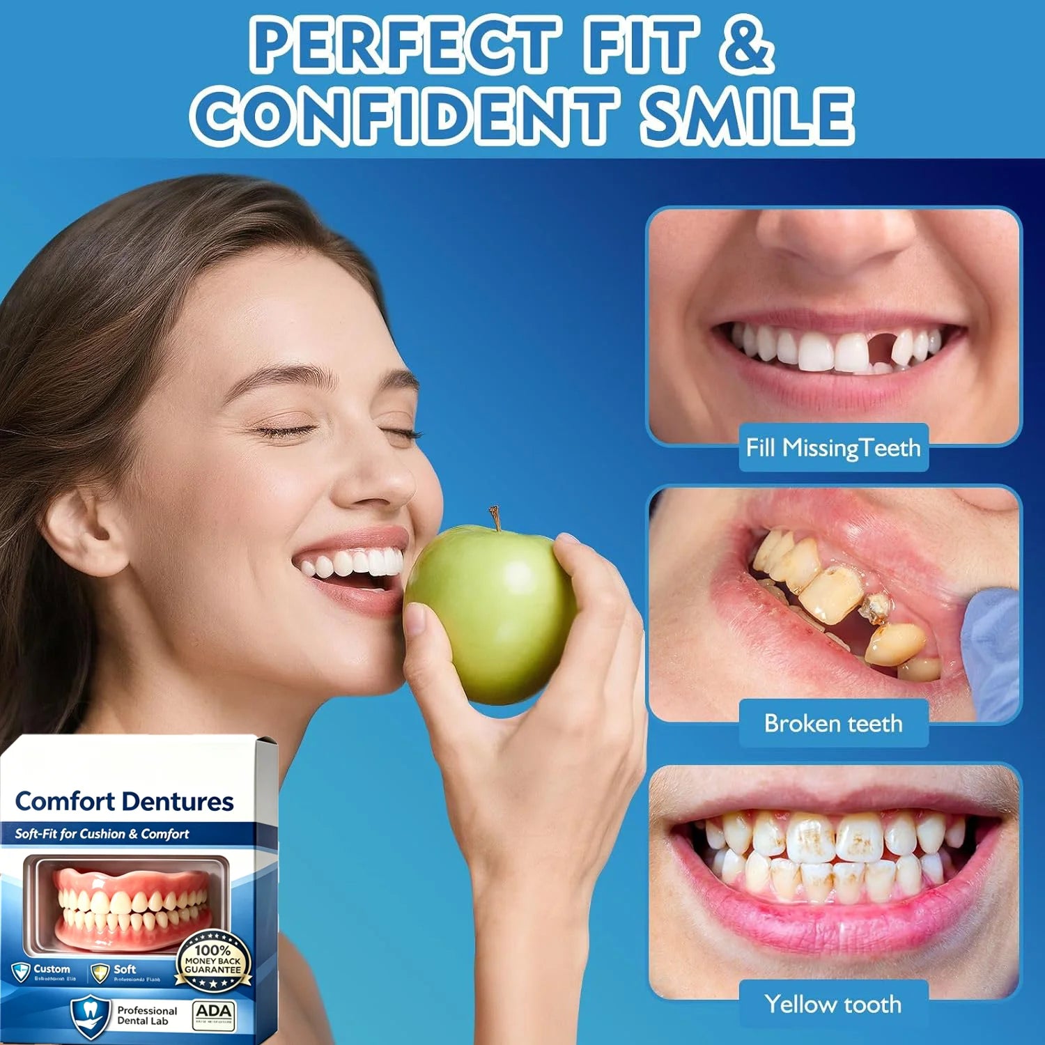 Comfort Fit Instant Smile Dentures for Men and Women - 2