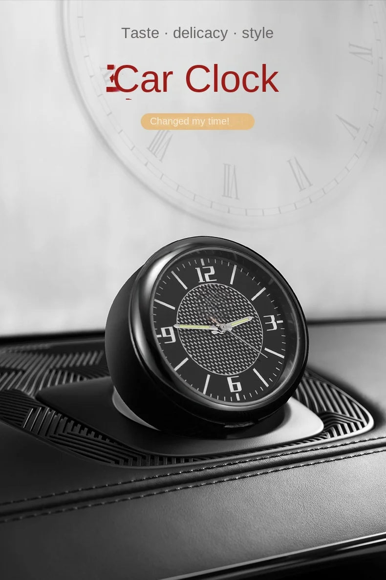 Luminous Mini Dashboard Clock for Cars