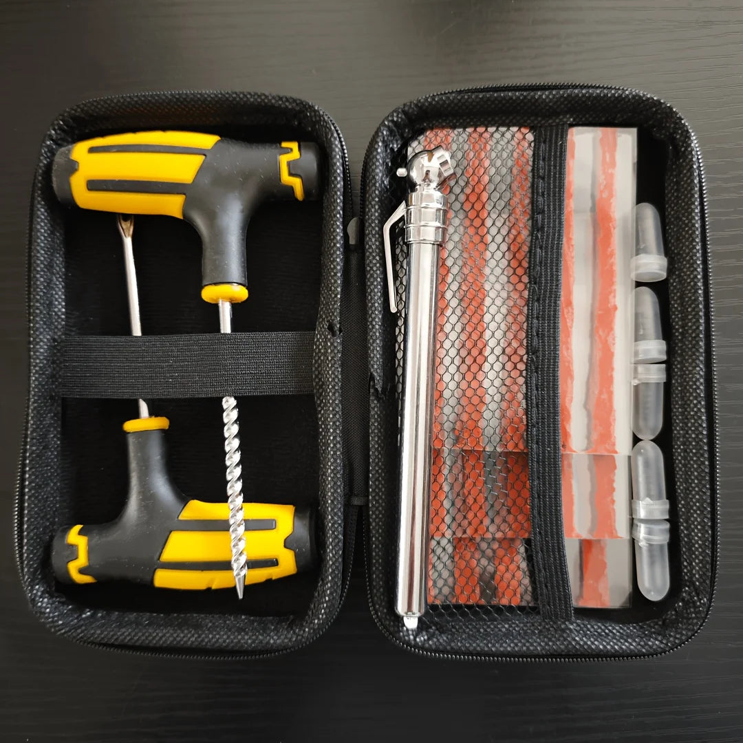 Universal Portable Emergency Tire Repair Kit with Storage Case