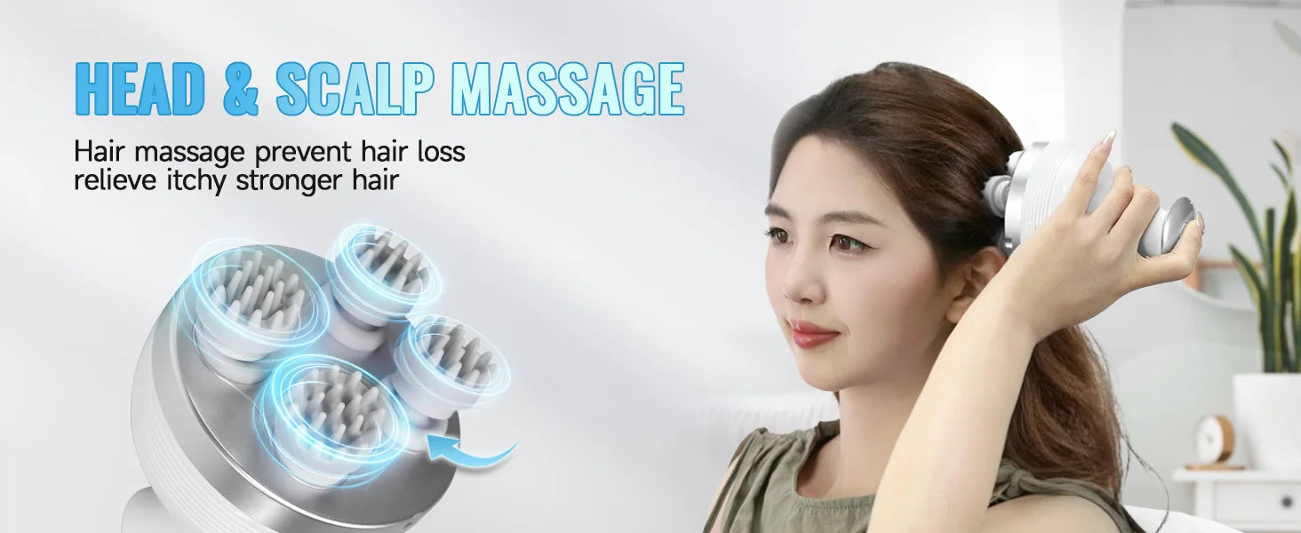 Waterproof Electric Scalp and Body Massage Tool - 12