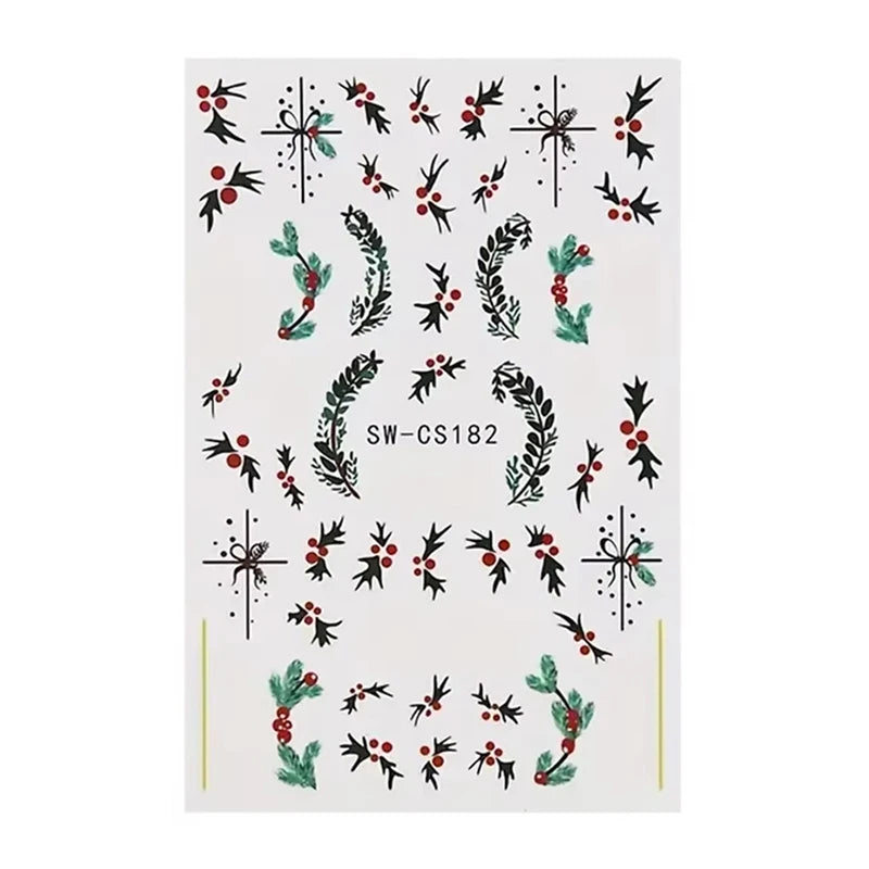 Christmas Cartoon Embossed Nail Art Stickers