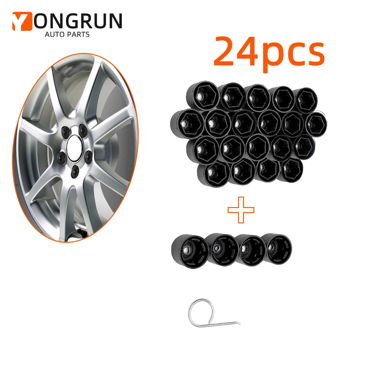Protective Wheel Lug Nut Covers with Removal Tool - 1