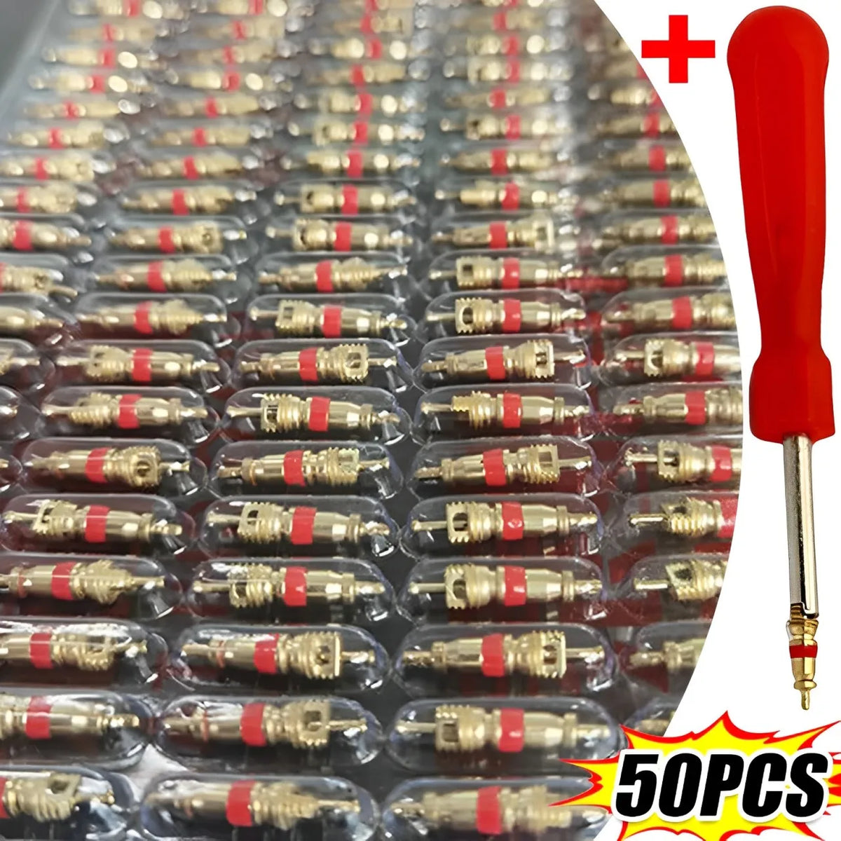 Tire Valve Core Removal Tool and Replacement Set