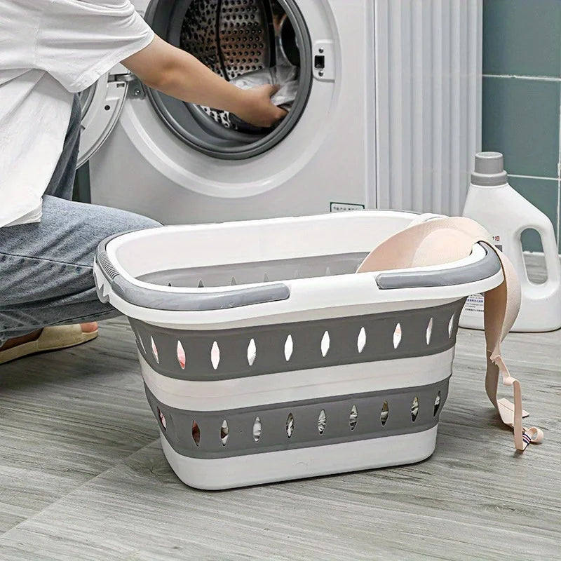 Collapsible Portable Storage Basket with Handles - 7