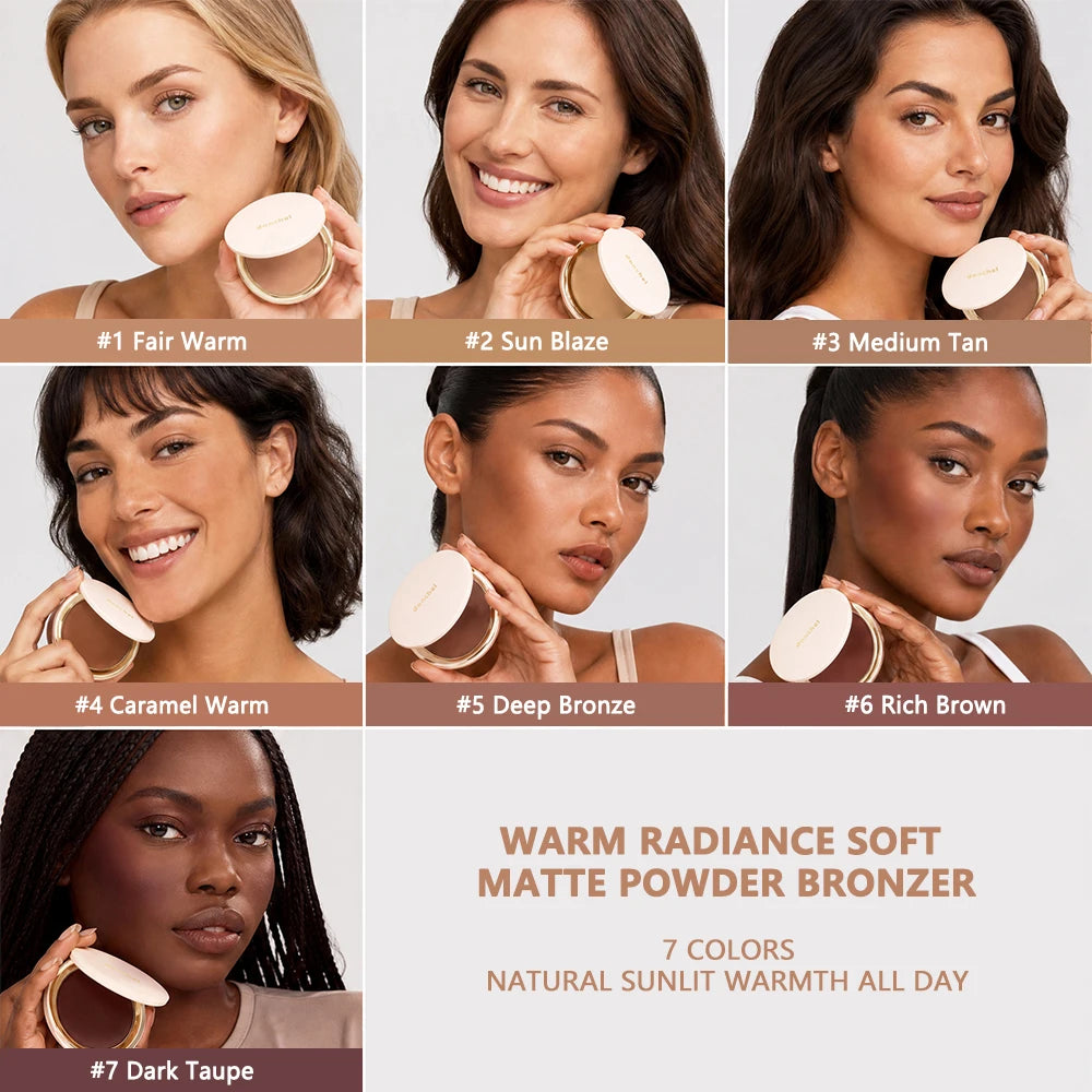Buildable Matte Pressed Bronzer Powder for Natural Face Contouring - 2