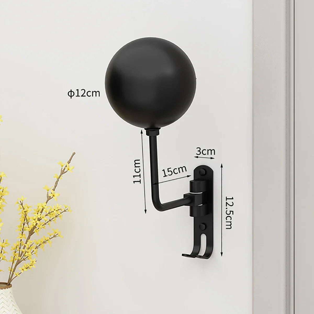 Wall-Mounted Rotating Helmet Storage Rack - 2