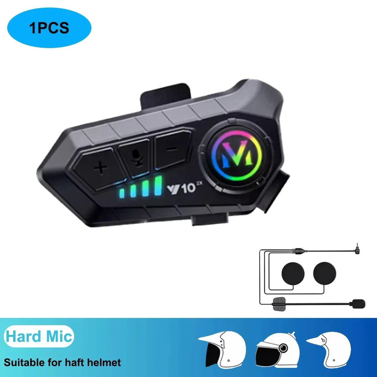 Bluetooth Motorcycle Helmet Intercom Headset Wireless Intercom System