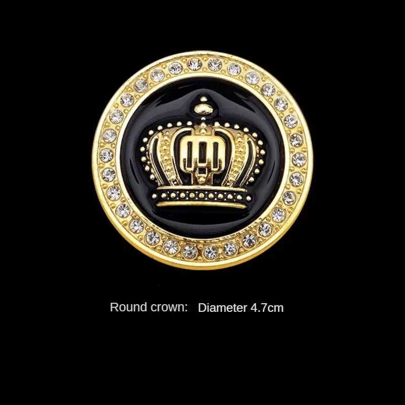 Decorative Crystal Crown Car Emblem Sticker - 9