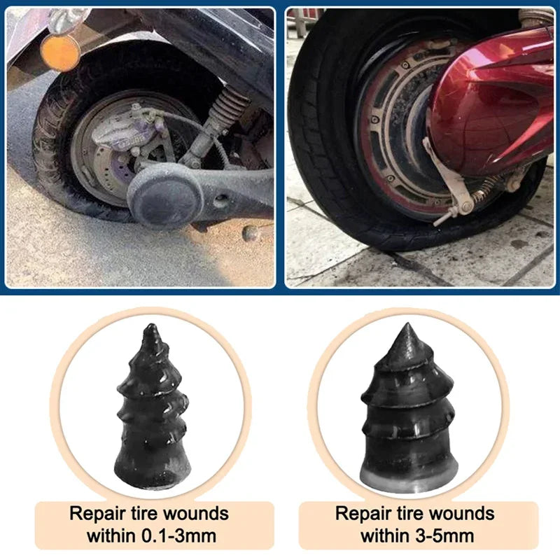 Universal Vacuum Tire Puncture Repair Rubber Nails - 5