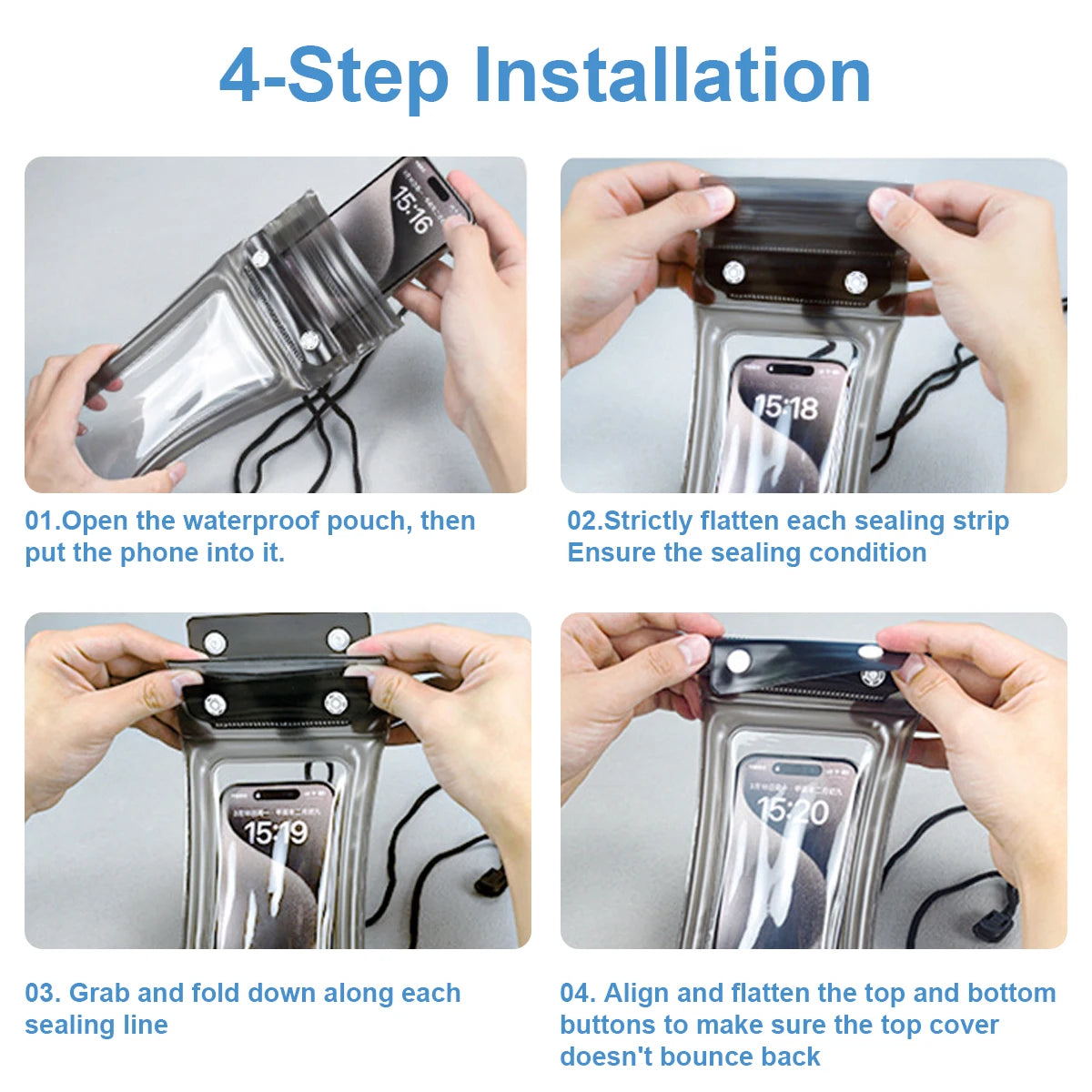 Universal Waterproof Phone Pouch for Swimming and Beach - 13