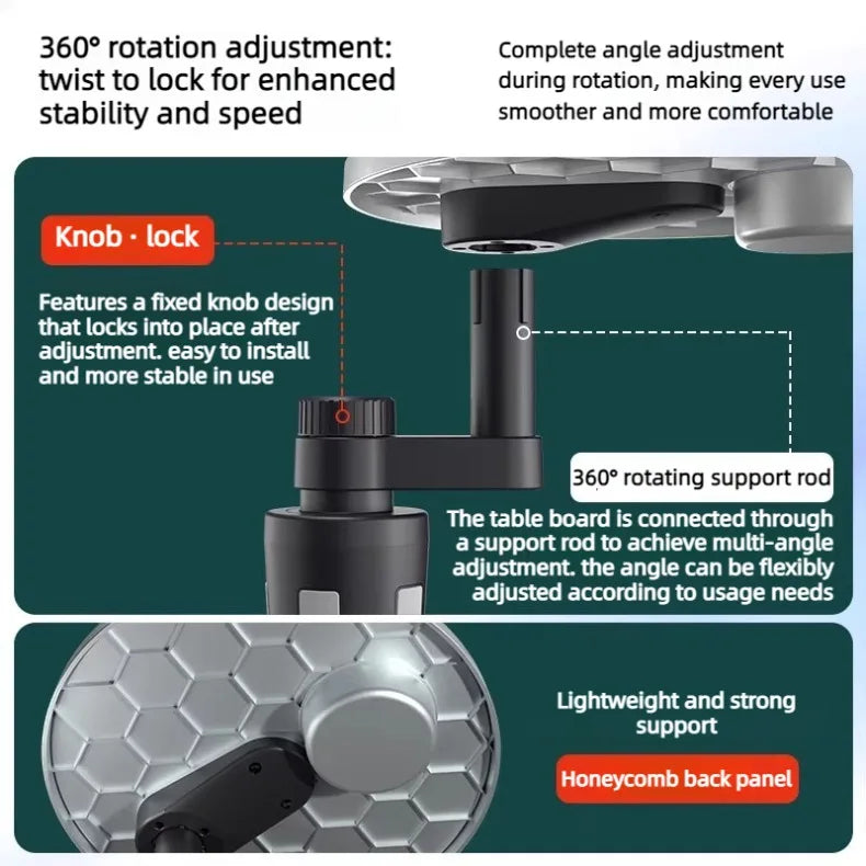 Adjustable Car Cup Holder Tray and Dining Organizer - 9