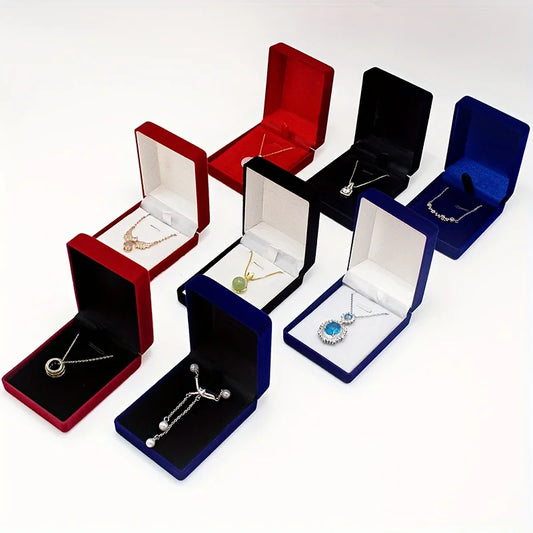 Velvet Jewelry Storage Case for Necklaces and Earrings
