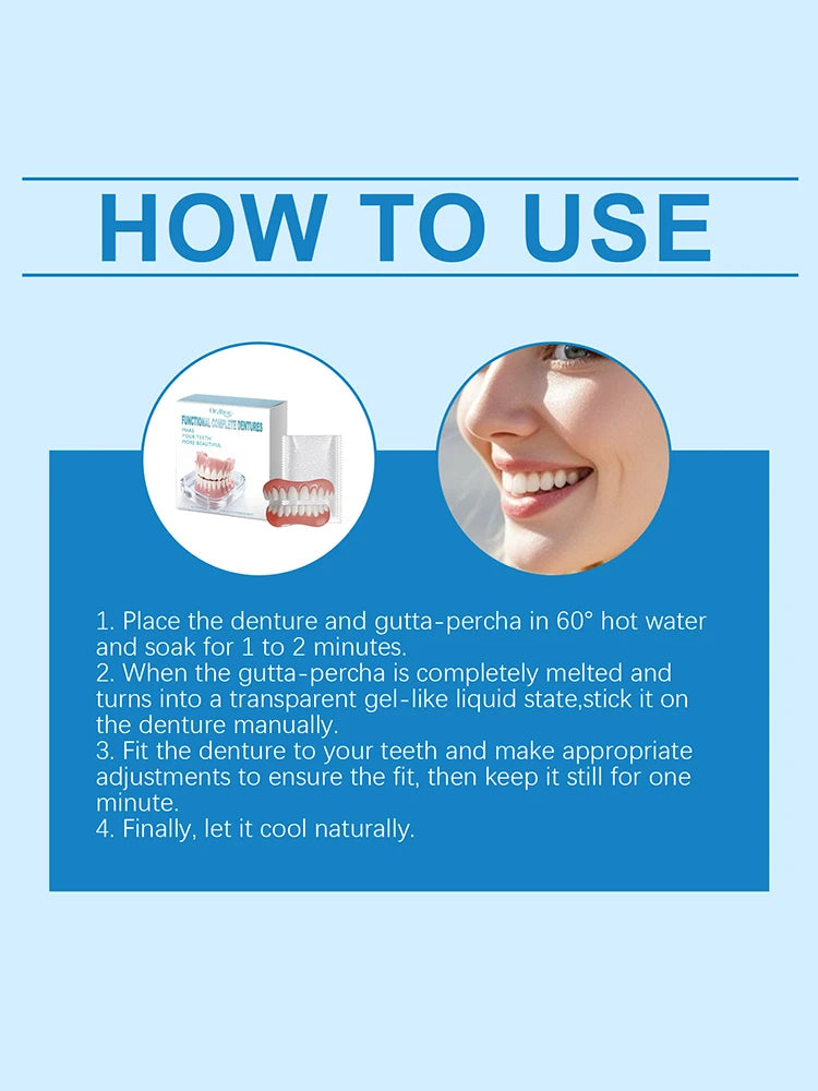 Instant Smile Temporary Dentures for Natural Teeth Alignment