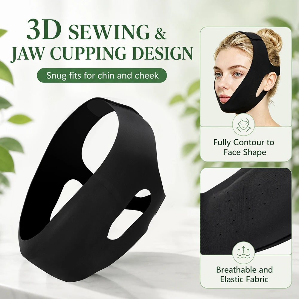 Hot and Cold Gel V-Line Face Lifting and Jaw Support Mask - 11