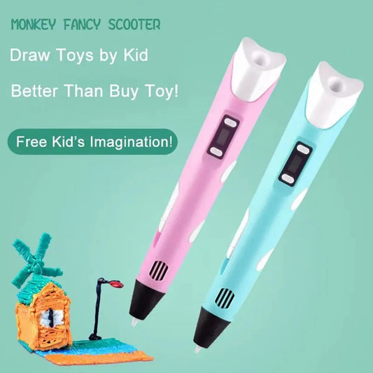 3D Printing Pen for Kids DIY Creative Drawing and Modeling