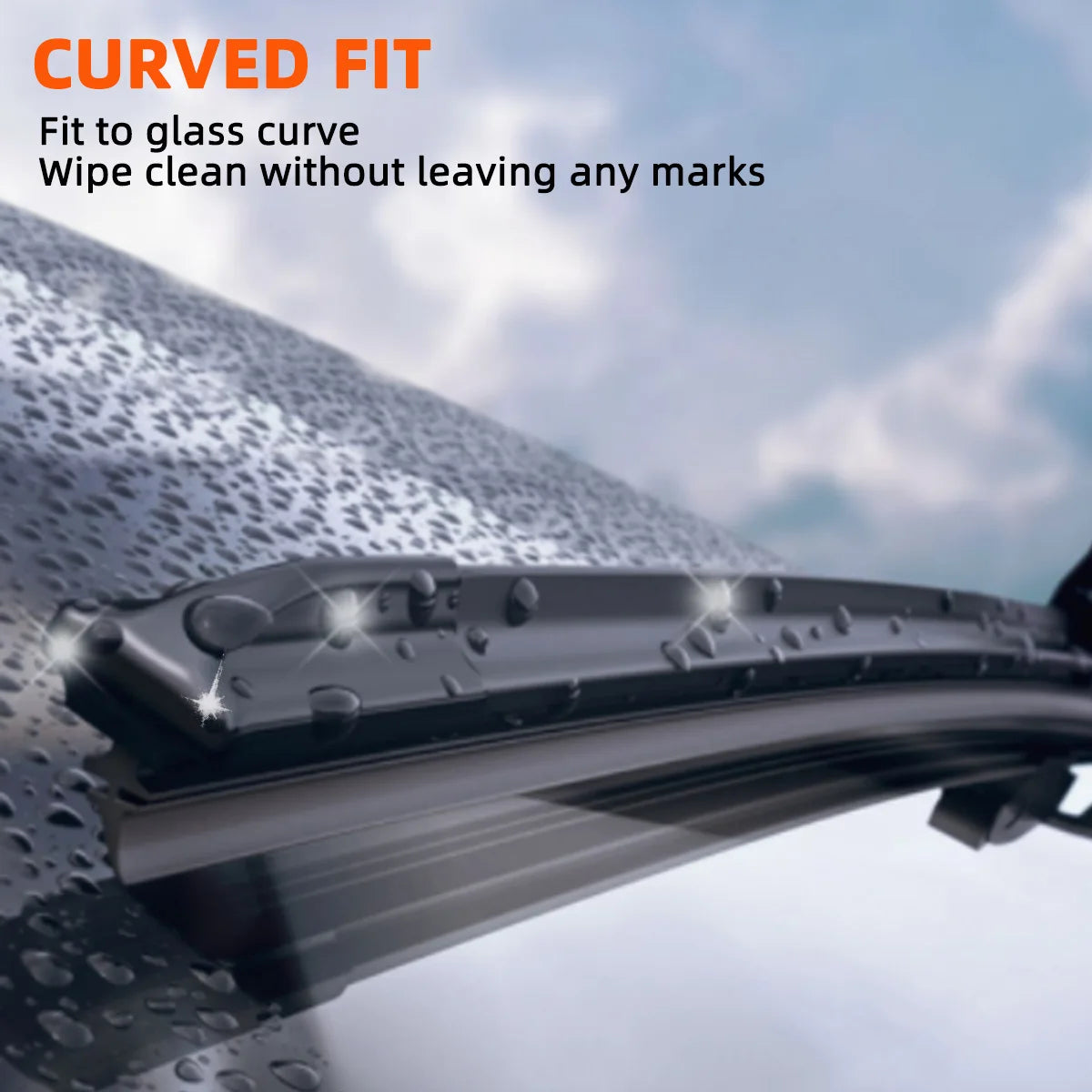 Front Windshield Wiper Blades for Left-Hand Drive Vehicles - 4