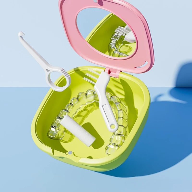 Portable Retainer Case with Mirror and Drain Basket - 8