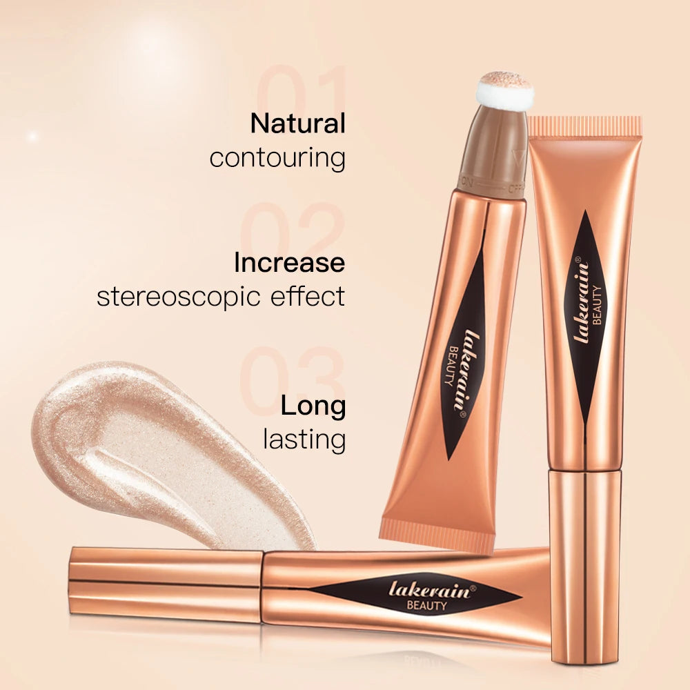 Liquid Face Contouring, Blush, and Highlighter Wand with Cushion Tip - 4