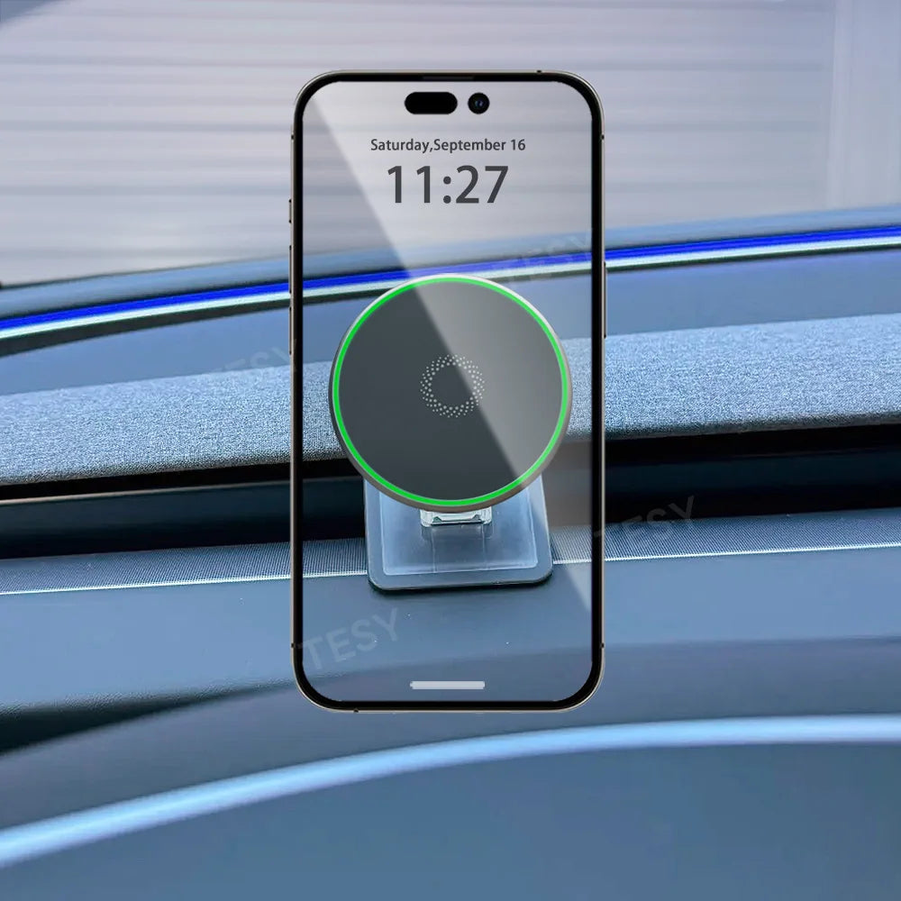 Wooden Gravity Car Phone Holder for Tesla Model 3 and Model Y