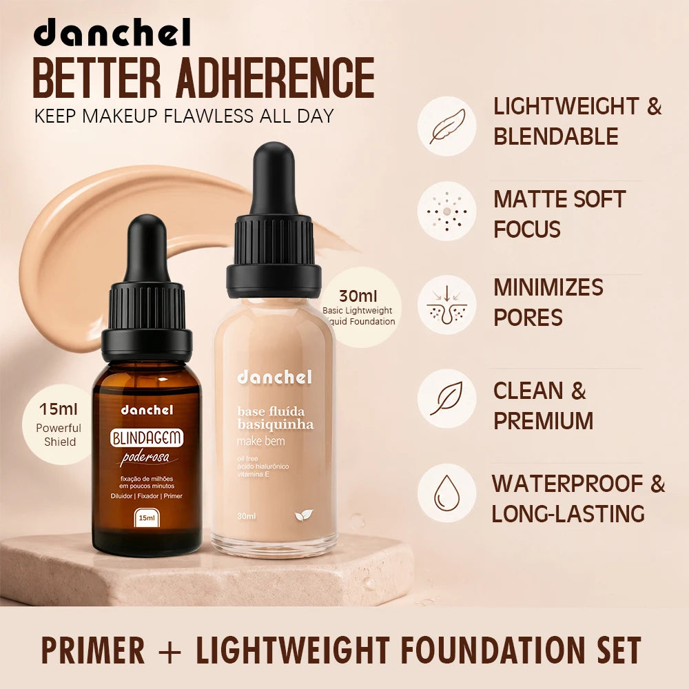 Liquid Foundation and Primer Makeup Set - 4