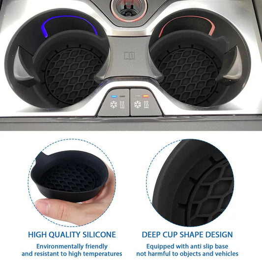 Anti-Slip Silicone Car Cup Holder Coasters