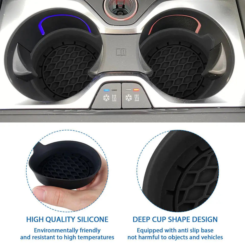 Universal Non-Slip Silicone Car Cup Holder Insert Mat - 5