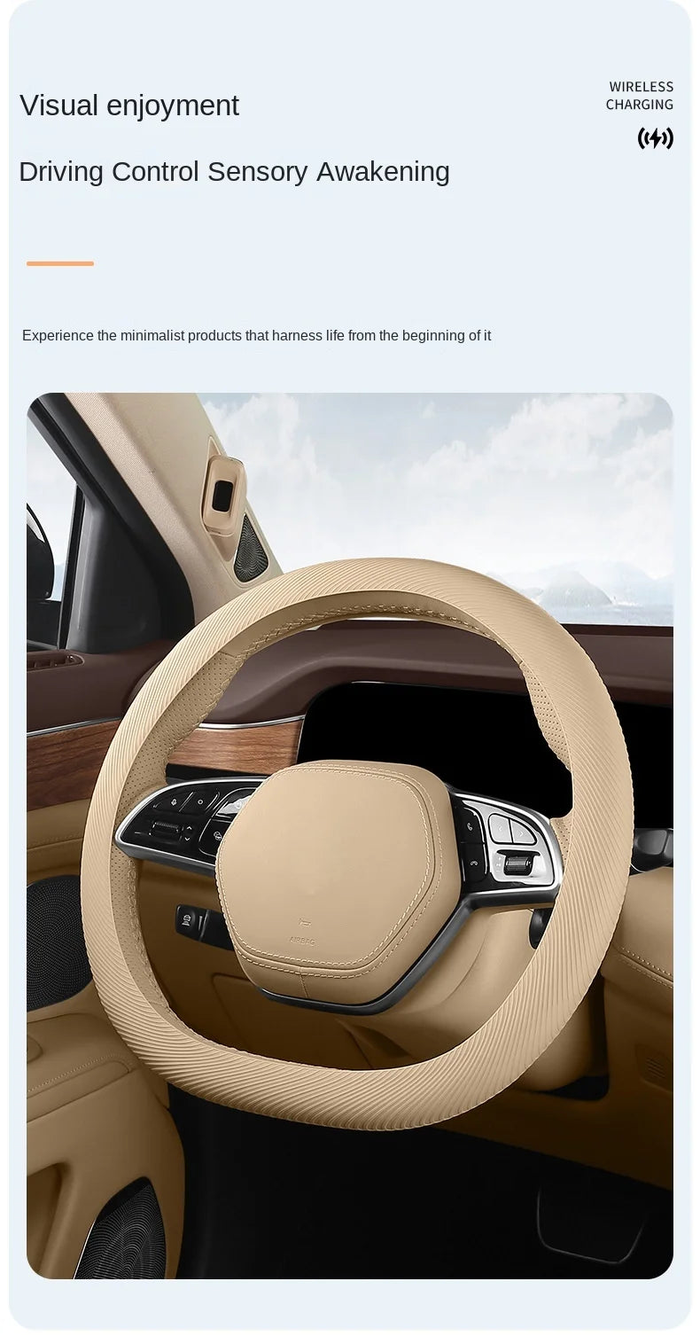 Non-Slip Breathable Silicone Car Steering Wheel Cover - 10