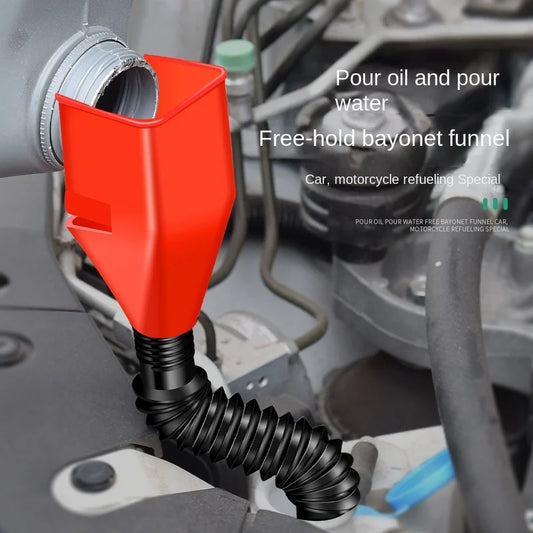 Foldable Hands-Free Car Engine Oil and Fluid Funnel