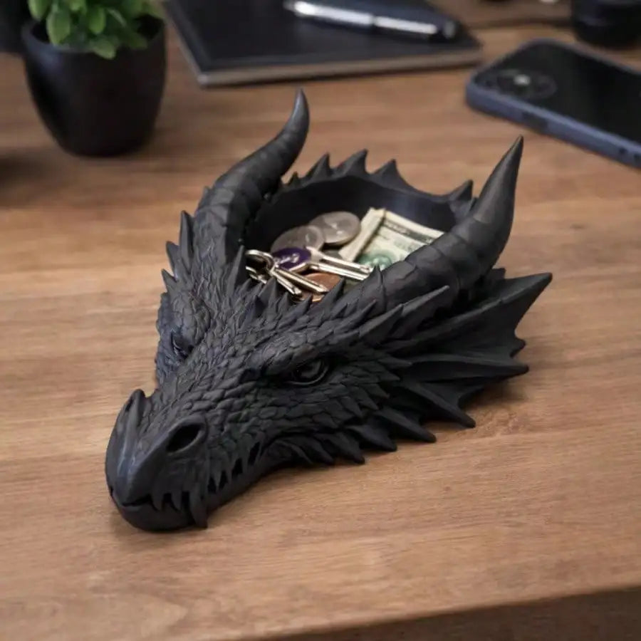 Dragon Head Desktop Storage Tray for Keys and Jewelry - 14
