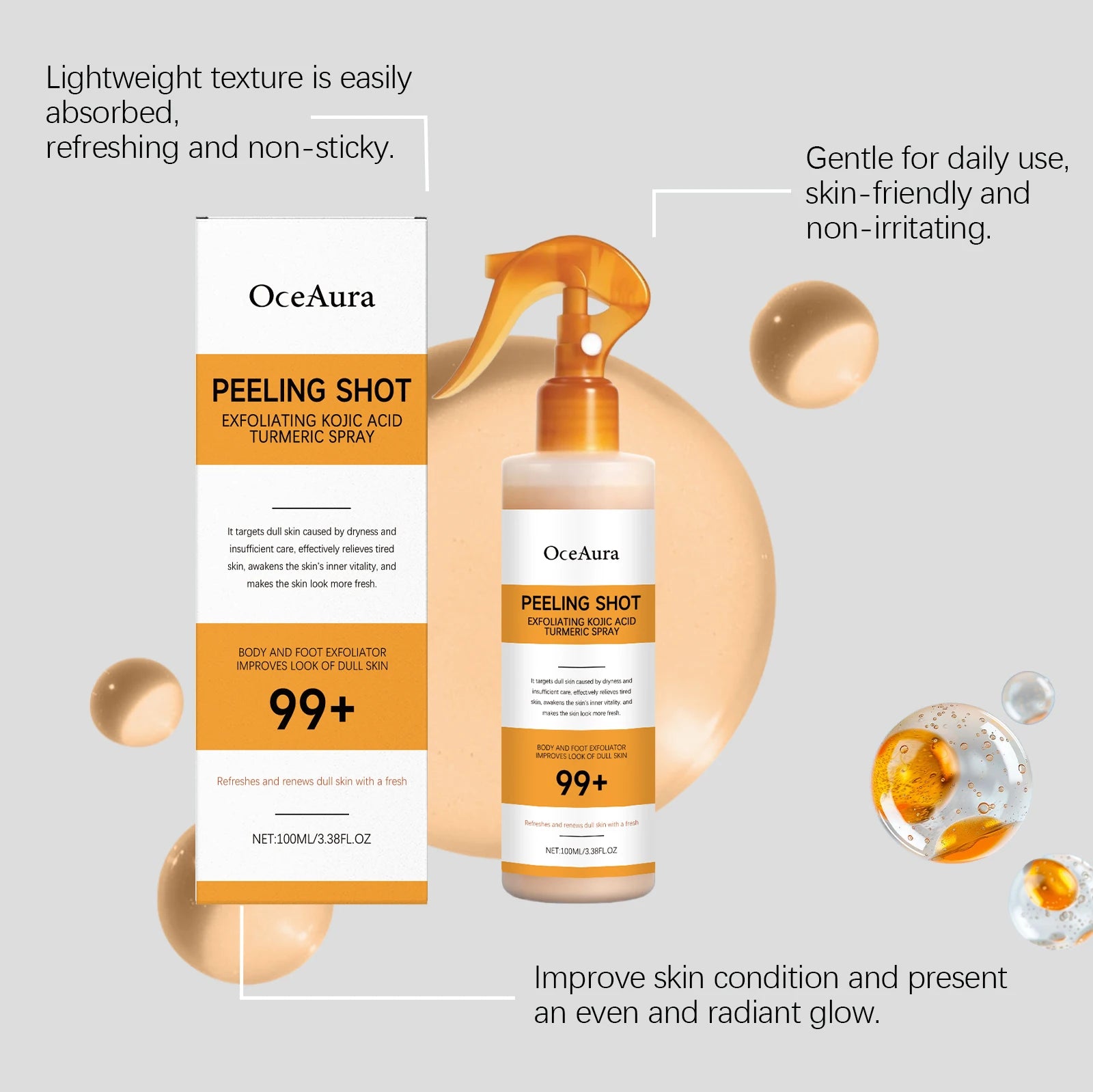 Exfoliating Skin Brightening and Moisturizing Body Spray - 10