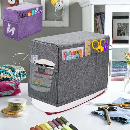 Waterproof Dust-Proof Sewing Machine Cover with Storage Pockets
