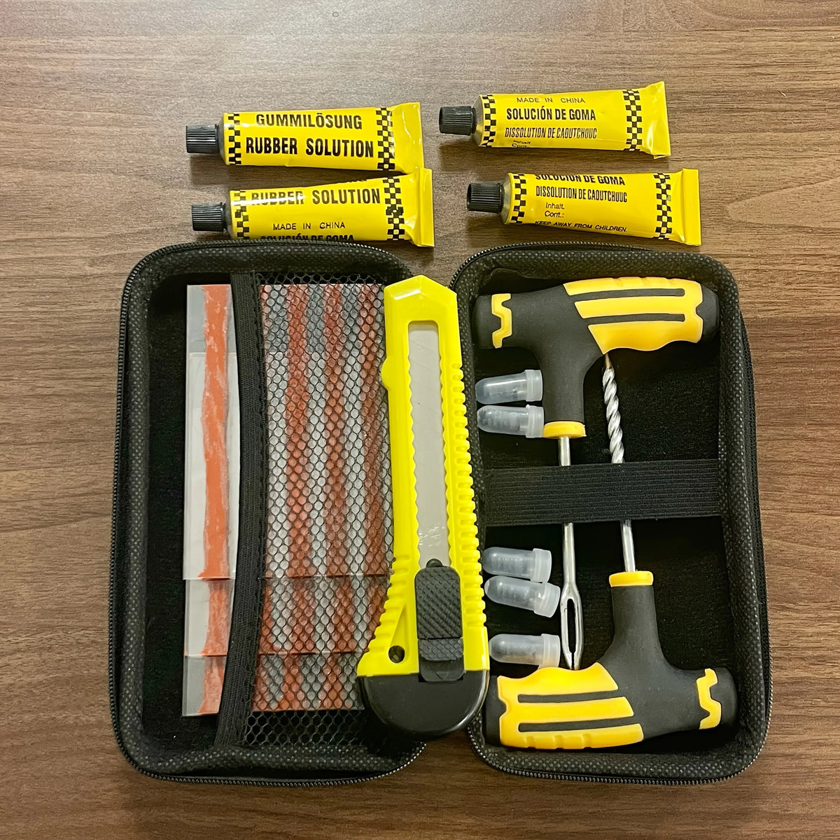 Heavy-Duty Emergency Tire Repair Kit for Cars and Motorcycles