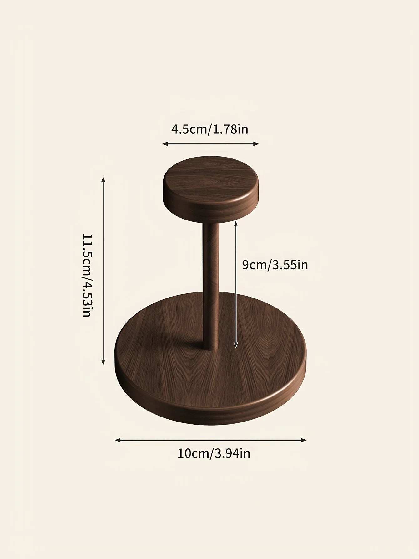 Walnut Finish Wooden Paper Cup Dispenser Stand - 16