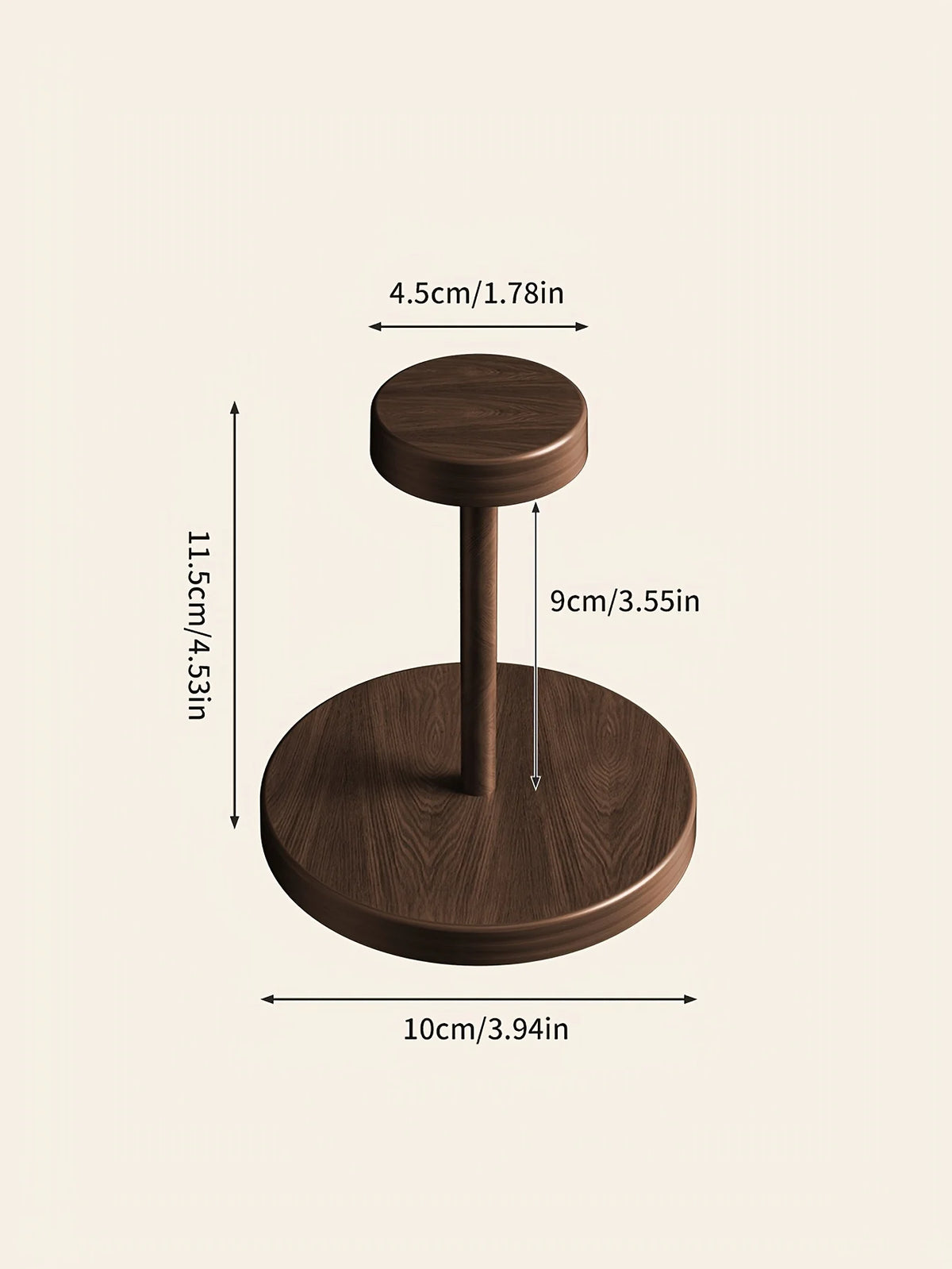 Walnut Finish Wooden Paper Cup Dispenser Stand