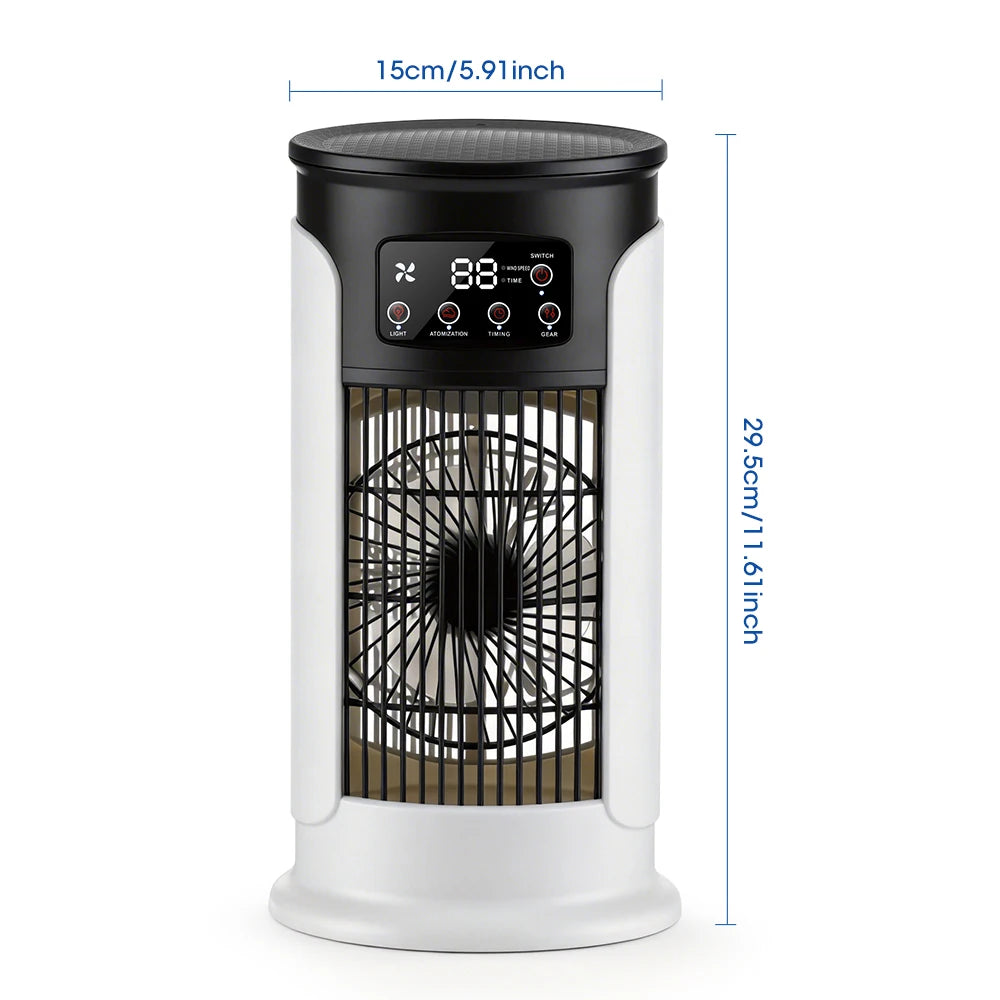 Portable USB Desktop Air Cooling Fan with Humidifier - 10