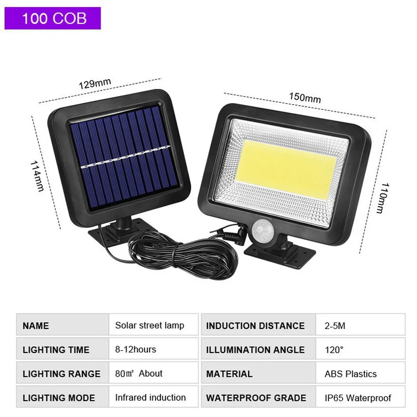 Waterproof Solar Motion Sensor Wall Light with Remote Control