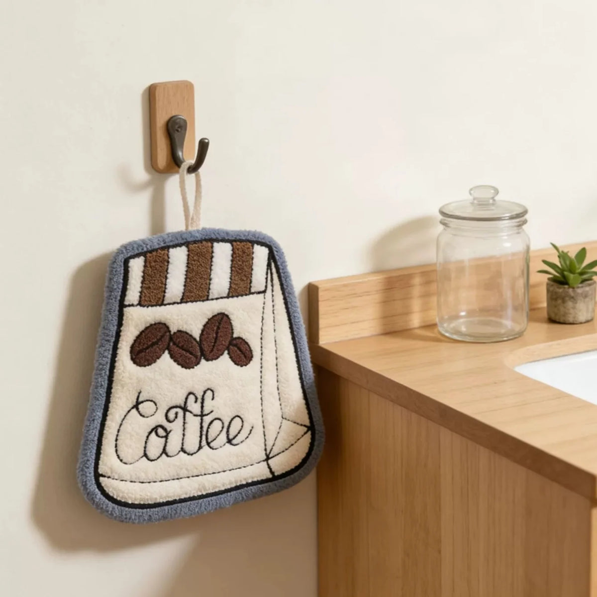 Quick-Drying Hanging Decorative Hand Towel for Kitchen and Bathroom