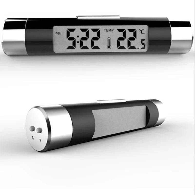 Digital Car Air Vent Clock and Thermometer with LED Backlight - 5