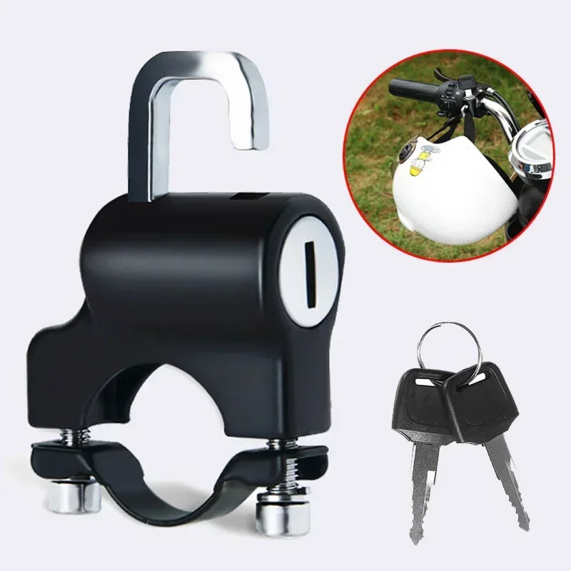 Universal Anti-Theft Handlebar Helmet Lock for Motorcycle and Bike