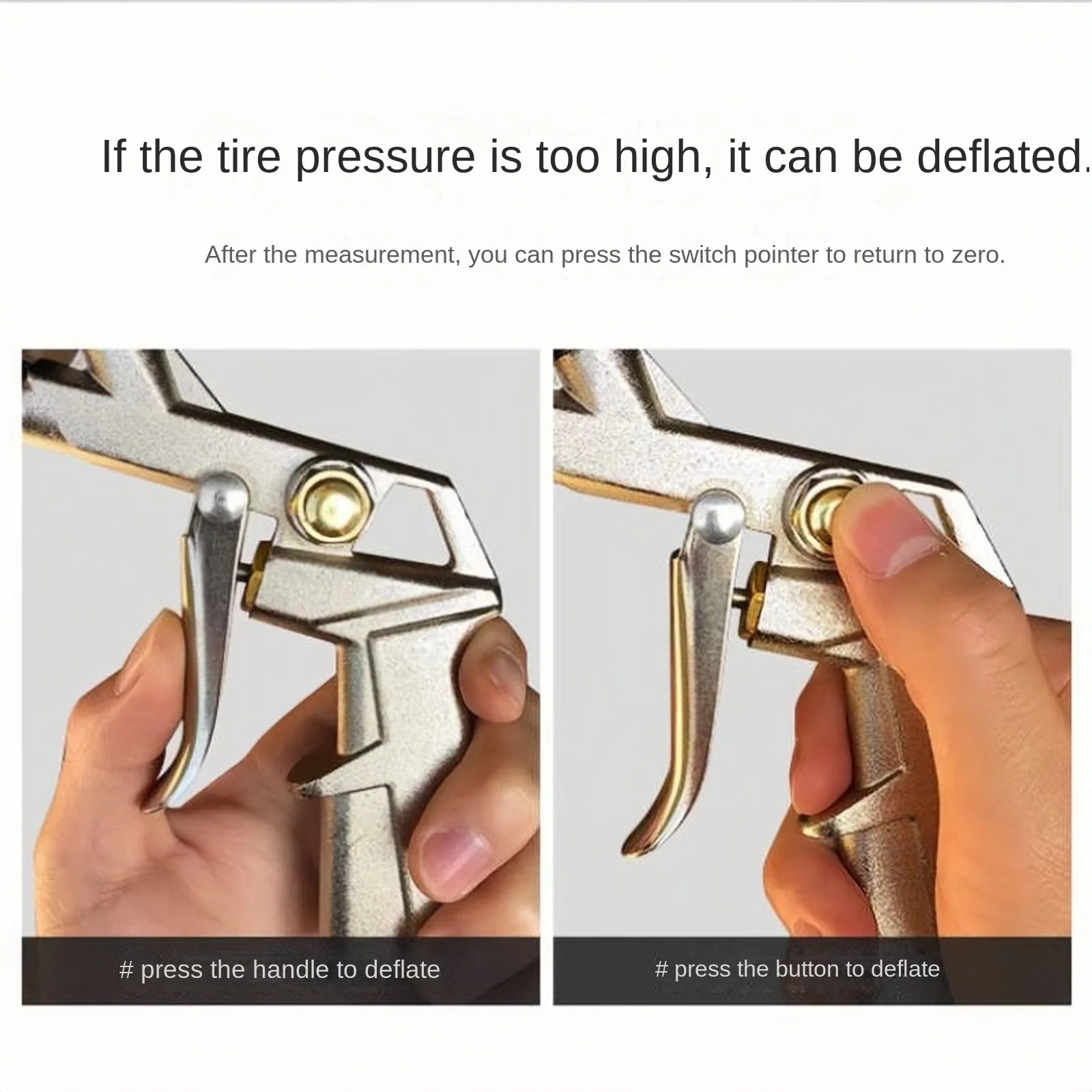 Multifunctional Tire Pressure Gauge and Inflator for Vehicles - 3