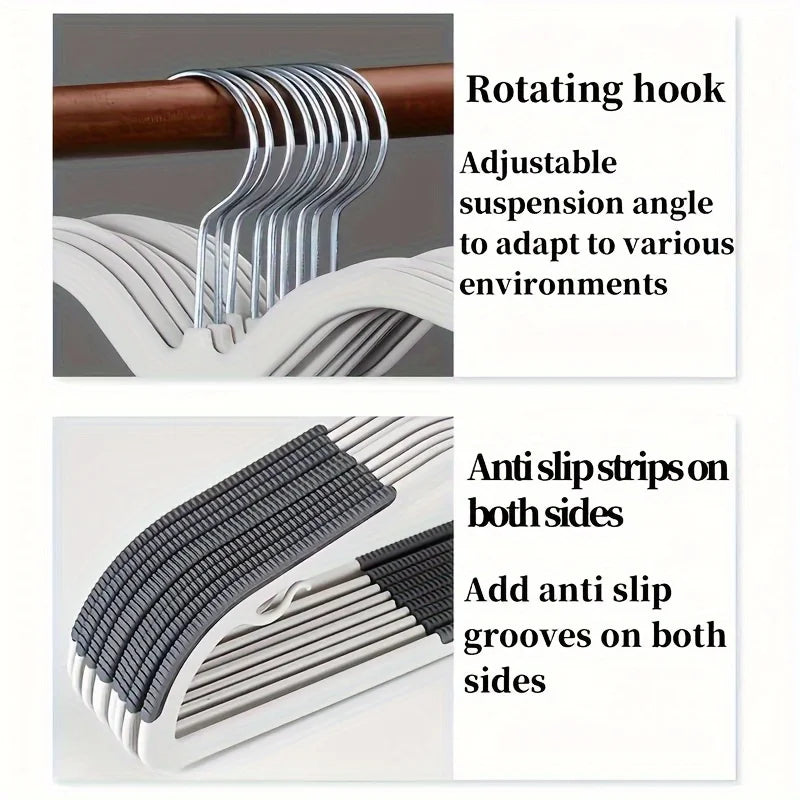Non-Slip Plastic Clothes Hangers for Wardrobe Organization
