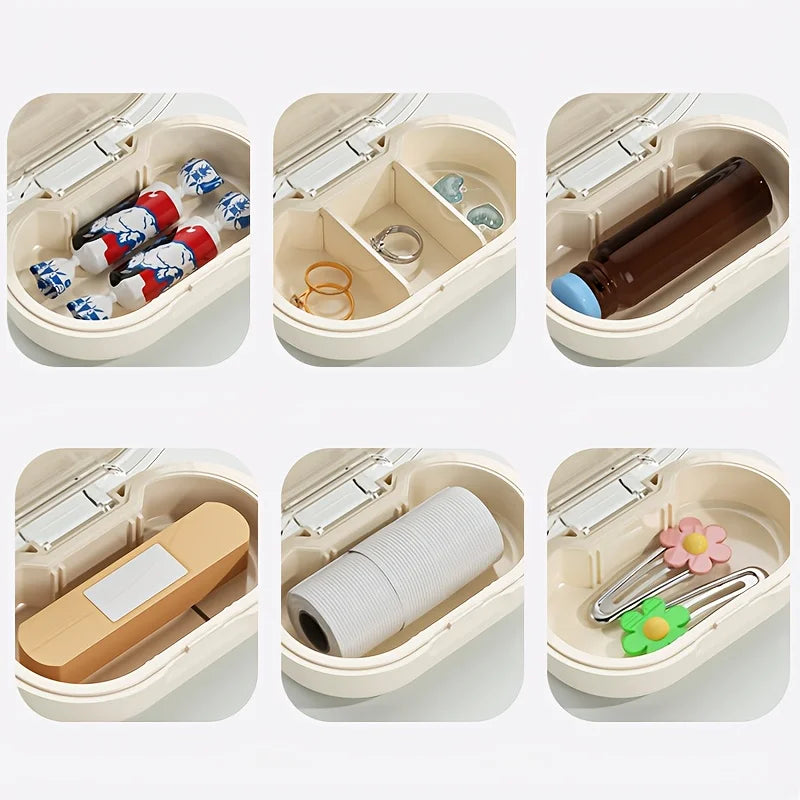 Portable 3-Compartment Moisture-Proof Travel Pill Organizer