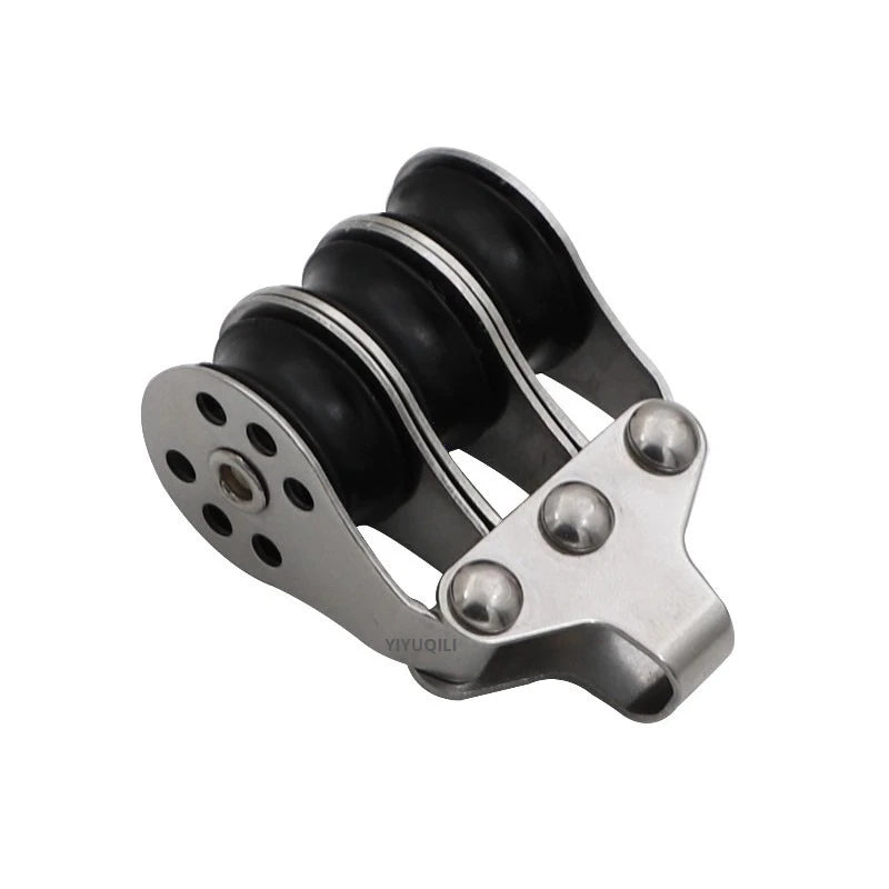 Stainless Steel Locking Pulley for Marine and Outdoor Rope Applications